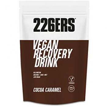 226ERS Vegan Recovery Drink 1 Kg - Bebida recuperadora vegana sabor chocolate-caramelo, con proteína de guisante, creatina, L-arginina y MCT, sin gluten y sin lactosa