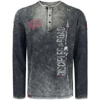 Rock Rebel by EMP Through The Glass Hombre Camiseta Manga Larga Gris Oscuro 4XL
