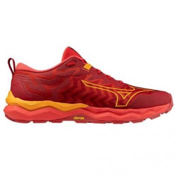 Mizuno Wave Daichi 8 GTX Zapatilla Trail Hombres - Rojo, Naranja, Gore-Tex, Talla 42