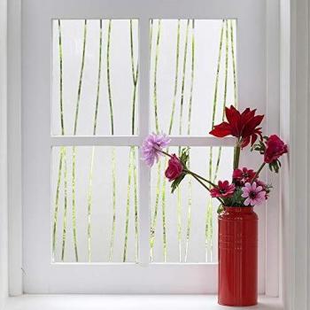 Finnez Vinilo para Ventana Privacidad Maxima Sin Pegamento Autoadhesiva Electrostática Protección contra Los Rayos UV Adecuado para Oficina Cocina Y Hogar 44.5 x 200 cm Blanco
