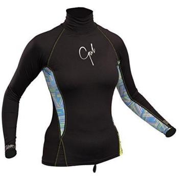 Gul 2018 Ladies Swami Long Sleeved Rash Vest Black/Lines RG0331-A9 Ladies UK Sizes - 14
