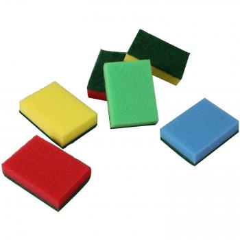 ROZENBAL estropajos con Esponja Colores, poliéster, Multicolor, 5+1 Unidades