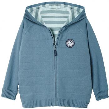 VERTBAUDET Chaqueta niño reversible de punto tricot Azul Grisaceo 3A