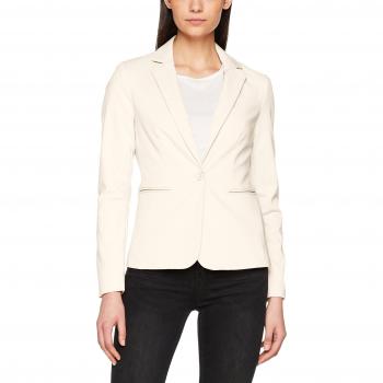 VERO MODA Vmvictoria Ls Blazer Noos, Chaqueta de Traje para Mujer, Beige