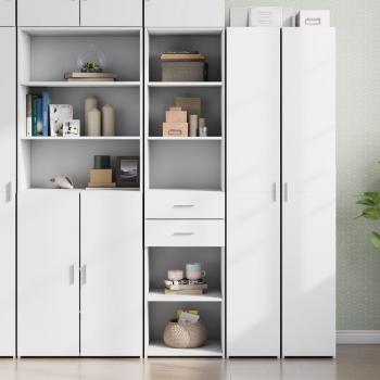 Armario de madera multicapa blanco 45x42,5x185 cm