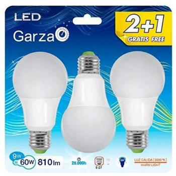 LED BOMBILLA STD 9W E27 240º 810 LM 30K BL.2+1
