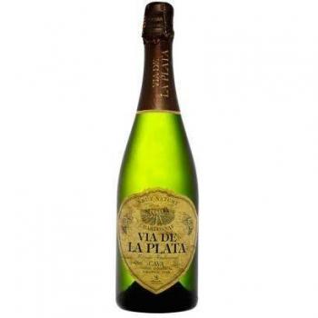 VIA DE LA PLATA, Cava Extremeño Brut Nature Chardonnay, Botella 0,75 L