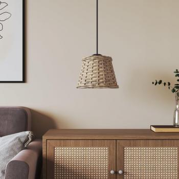 vidaXL Ceiling Lamp Shade Brown Ø15x12 cm Wicker