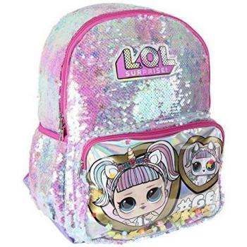 CERDÁ LIFE'S LITTLE MOMENTS, Mochila de Lentejuelas Reversibles Licencia Oficial LOL Surprise Unisex niños, Multicolor, Infantil
