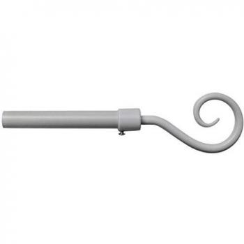 vidaXL Barra de cortina extensible terminales decorativos 2 uds blanca