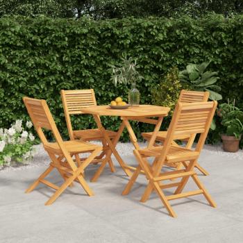 5-Piece Solid Teak Wood Garden Dining Set