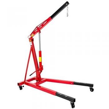 TecTake Grúa hidraulica 2 toneladas plegable // Peso total: 123 kg
