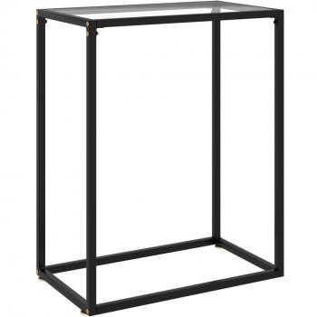 vidaXL Console Table Transparent 60x35x75 cm Tempered Glass