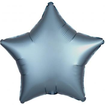 Amscan International 3681501 - Globo con forma de estrella de satén, acero/azul