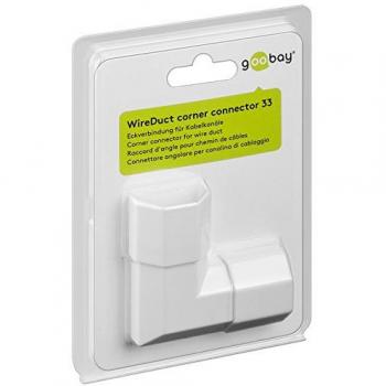 Conector de esquina para canal de cables blanco 33 mm
