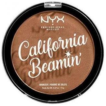 NYX PROFESSIONAL MAKEUP Polvos Bronceadores California Beamin' Face And Body Bronzer, Polvos Compactos, Tamaño Grande, Fórmula Vegana, Acabado Satinado, Tono: Sunset Vibes, 14 G
