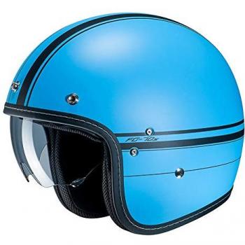 HJC FG de 70s Ladon motocicleta Jet Casco – Azul Mate Negro