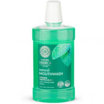 Natura Siberica Enjuague Bucal Natural con 7 Hierbas Siberianas y Zinc para Dientes y Encías Fuertes, 520ml