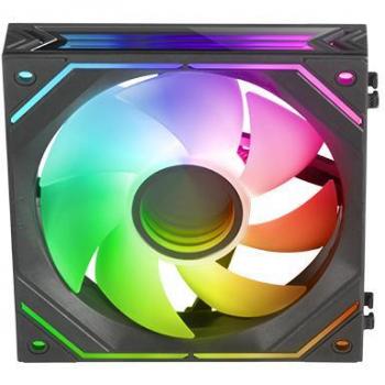 Mars Gaming MF-LINKFINITY Ventilador Modular PWM 120mm Sistema de Conexión LINKFINITY Iluminación Infinity Mirror ARGB 360º Ultra-silencioso 12dB Negro