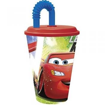 Cars Vaso con tapa y caña 430 ml