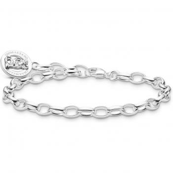 Thomas Sabo Charm Bracelet with HARIBO Gold Bear Logo Ring - Sterling Silver