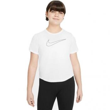 Nike Dri-Fit One Graphic Camiseta De Manga Corta Chicas - Blanco