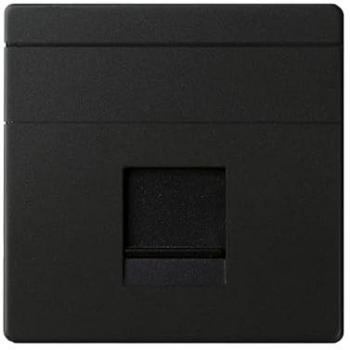 Tapa RJ45 Simon 82 Concept Negro Mate, Compatible con Series 75, 31, 82 y 88, Fácil Instalación, Antihuellas