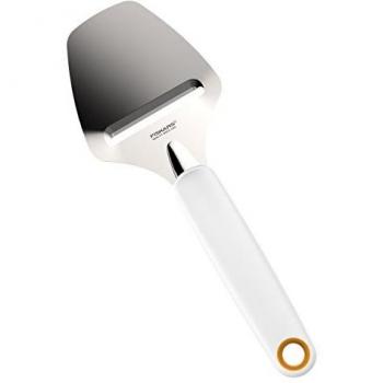 Fiskars Cortador de queso curado, Acero inoxidable/Plástico, Ancho de corte: 6 cm, Functional Form, Blanco, 1016129