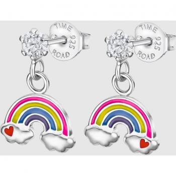 Pendientes de niña Arco Iris Time Road WS02459 Basics