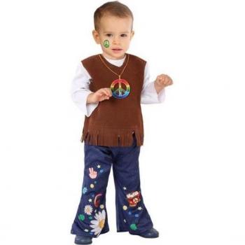 Disfraz Hippie Vaquero para Bebé Talla 6-12 Meses Atosa Marrón