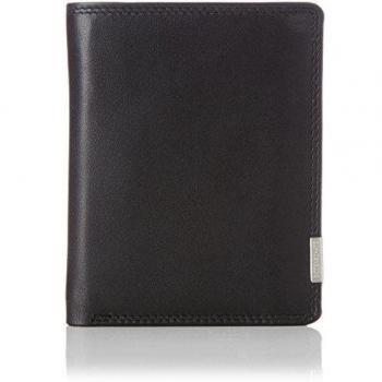 Bodenschatz Kings Nappa - Monedero de cuero hombre, color negro, talla 10x12x1 cm