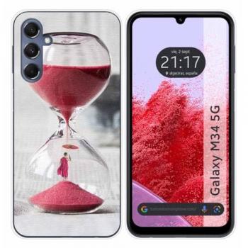 Funda de Silicona para Samsung Galaxy M34 5G con Diseño de Reloj y Dibujos