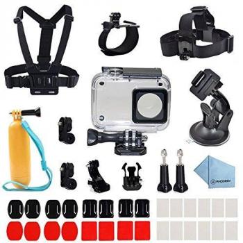 Rhodesy 41 en 1 Accesorios para Xiaomi Yi 4K/Yi 4K+,/Yi Lite/YI Discovery Kit de Iniciación: Carcasa Impermeable+Correa Cabeza+Arné Pecho+Ventosa Coche+Soporte Manillar Bici+Agarre Flotad