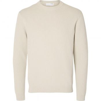 Selected Dane Round Neck Sweater with Ribbed Cuffs
