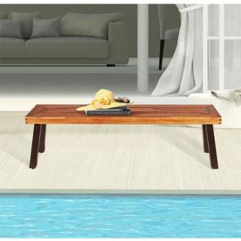 Acacia Wood Outdoor Dining Bench with Steel Legs