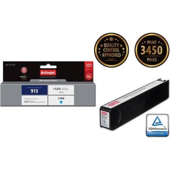 Cartucho de tinta Activejet AH-913CR Compatible Alto Rendimiento (XL) Cian 1 pieza(s)