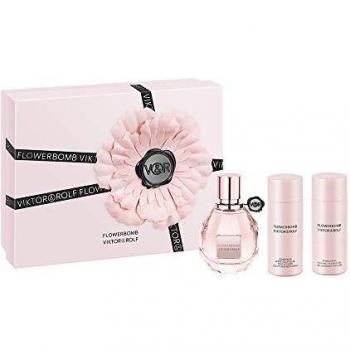 Viktor&rolf flowerbomb eau de parfum 50 ml + leche corporal 50ml + gel ducha 50ml