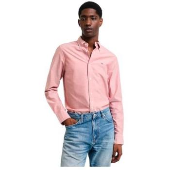 Camisa Oxford Slim Fit Hombre Manga Larga Roja Gant 2024 M Algodón Casual