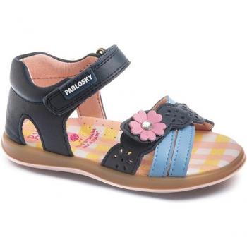 Sandalias Bebé Niña Pablosky de Piel Azul marino 028922