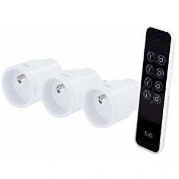 Kit de 3 enchufes inteligentes On/Off con control remoto de 3 canales - DiO 1.1