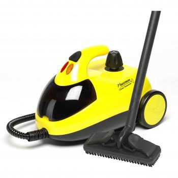 Bestron Limpiador a Vapor con Kit de Accesorios y Cierre a prueba de Niños, Capacidad: 1,5 L, Alcance: 10 m, 4 Barras, 1500 Vatios, Amarillo