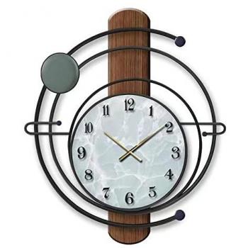 Reloj de Pared DKD Home Decor Negro Hierro Madera MDF (60 x 4.5 x 60 cm)