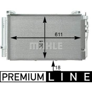 Condensador de aire acondicionado MAHLE ORIGINAL AC 391 000P
