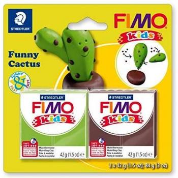 Kit de Plastilina FIMO Kids Cactus Divertido - 2 Piezas Suaves para Modelar (84 g)