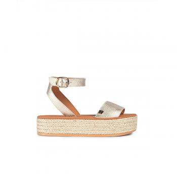 Sandalias de plataforma de mujer Popa Menorquina Platino