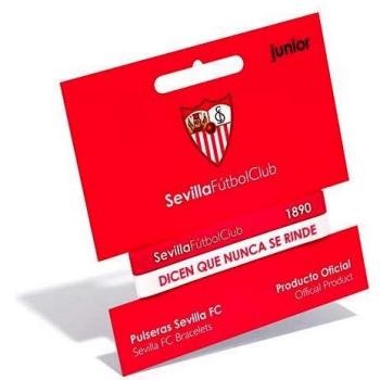 Pulsera embossed Sevilla FC rojo blanco junior