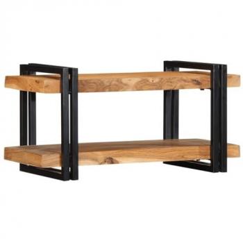 Estante de pared 70x33x35 cm de madera maciza de acacia