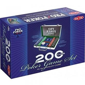 Juego de fichas de póker Tactic Pro Poker con 200 fichas