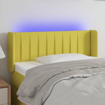 Cabecero LED de Tela Verde 93x16x78/88 cm