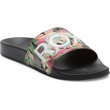 Sandalias Roxy Slippy II Black Pink Soft Lime